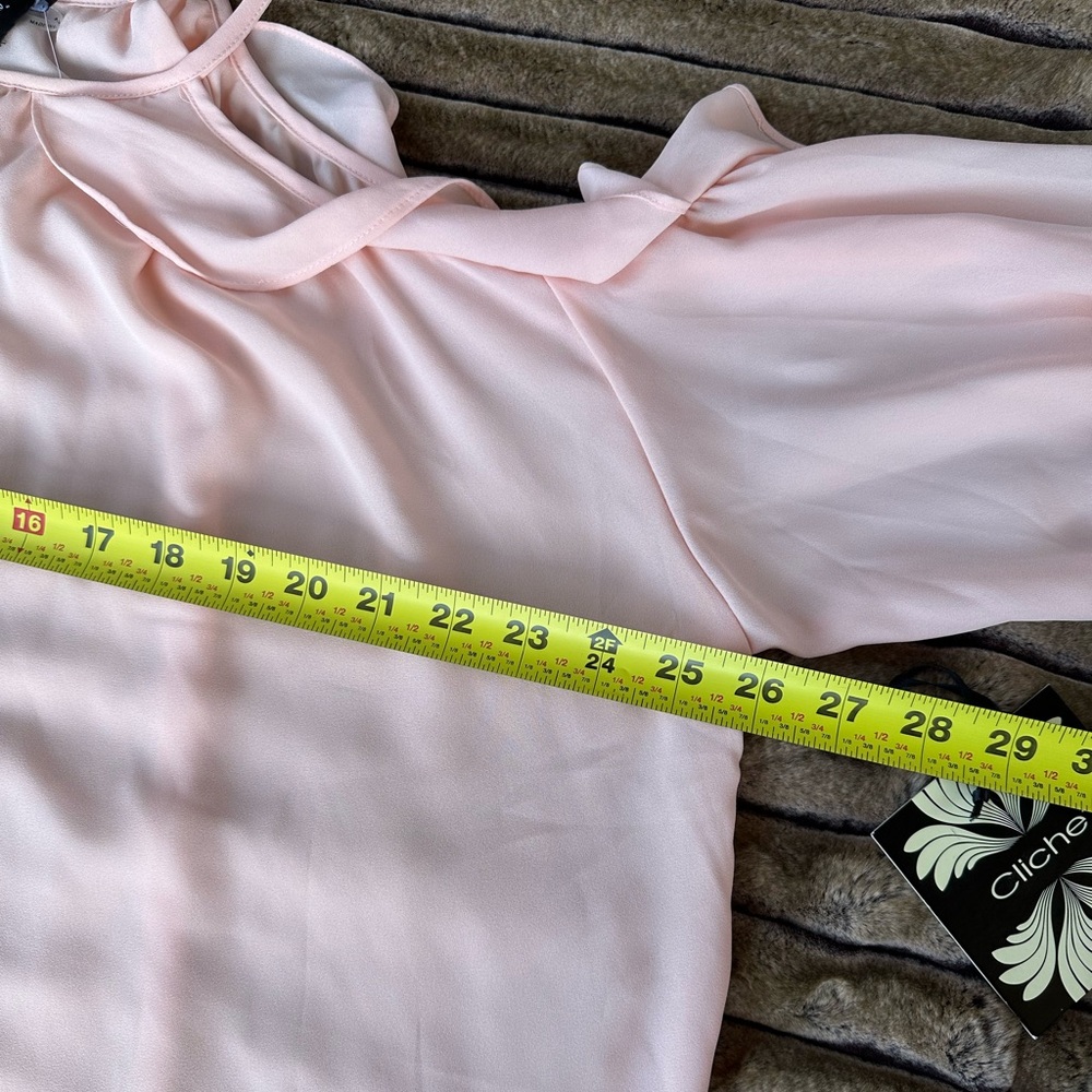 Flirty & Feminine Cold Shoulder Pink Blouse - Picture 6 of 8